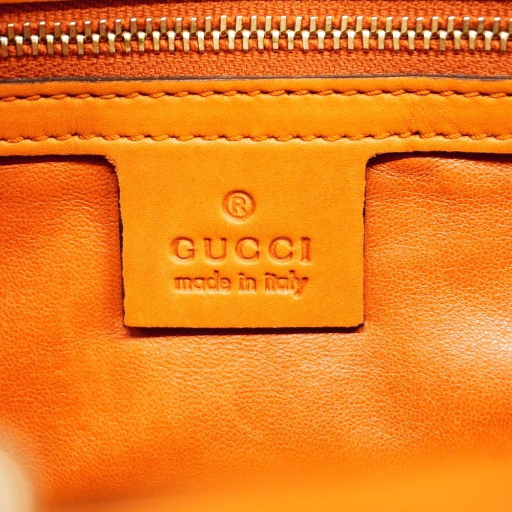 Gucci Python Leather Tote Bag Orange - image 5